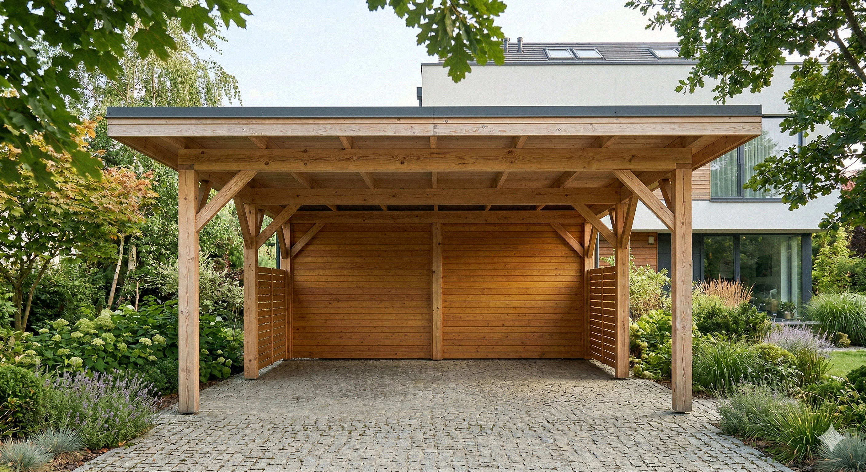 Carporty drewniane — wiaty garażowe na wymiar