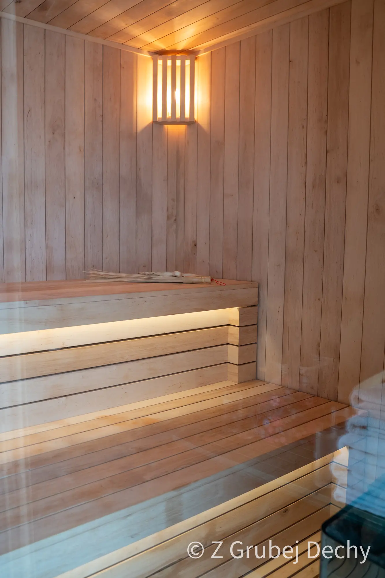 Sauna jednospadowa ukryta Z Grubej Dechy